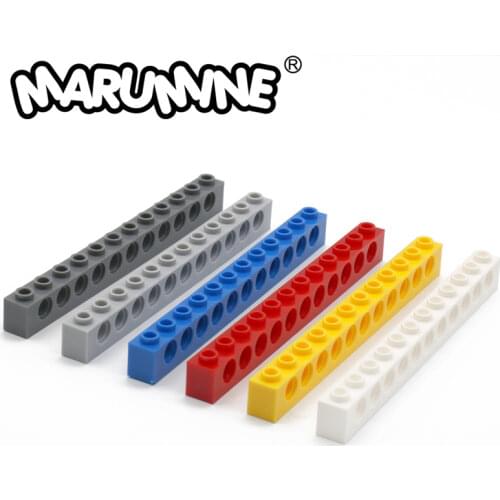 Marumine 3895 Technic Brick 1x12 with Holes 10PCS MOC Building Blocks Set Magic Robot Classic Educational Toy Gift For Children