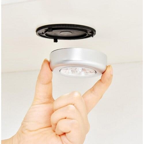 Mini Touch Control Night Lamp Wireless LED Under Cabinet Light Battery Powered Closet Light For Wardrobe Bedroom Stairs Kitchen