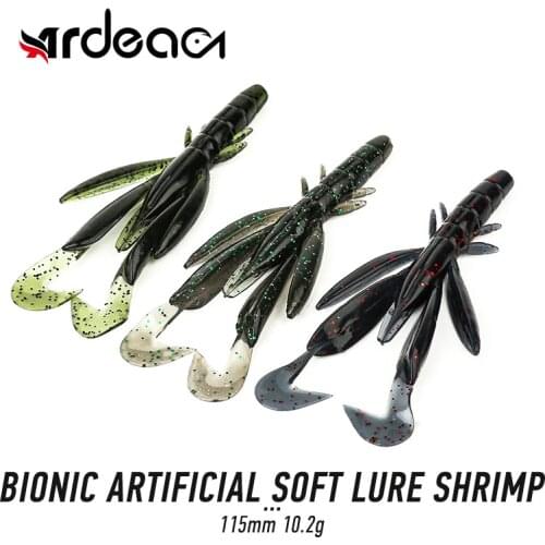 Ardea Soft Lure Shrimp Lure 115mm 10.2g 4pcs Silicone Bait DoliveCraw Crankbaits Jig Trailers Craw Rock Bionic Lobster Pesca