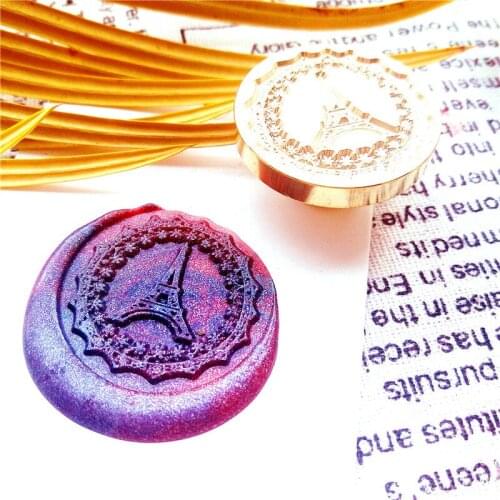 Pairs Eiffel Tower High quality classic vintage wax seal stamp & ribbion kit/seal wax stamper set
