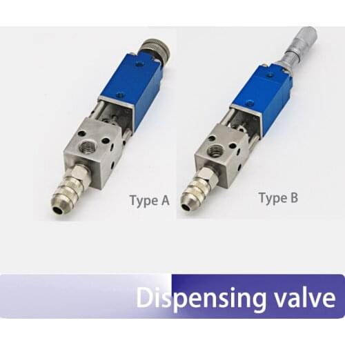 Thimble dispensing valve precision fluid needle vlaves with micrometer