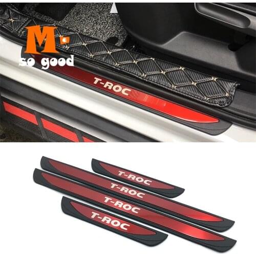 Stainless steel For T-ROC TROC T ROC 2017 2018 Scuff Plate Door Sill Guard Pedal Cover Trim Car Styling Accessories 4pcs