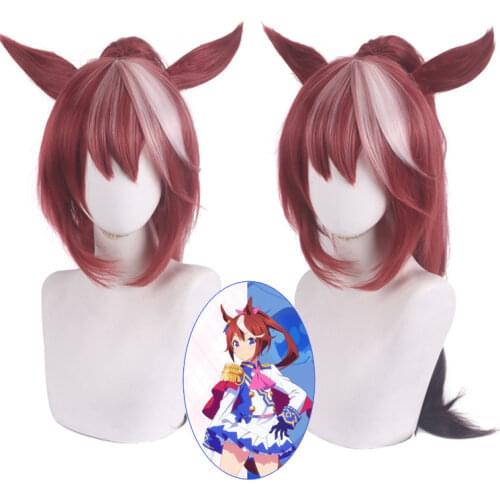 Anime 65CM Tokai Teio Pretty Derby Cosplay Wig Synthetic Hair Halloween Carnival Party Wigs For Women Adult Props