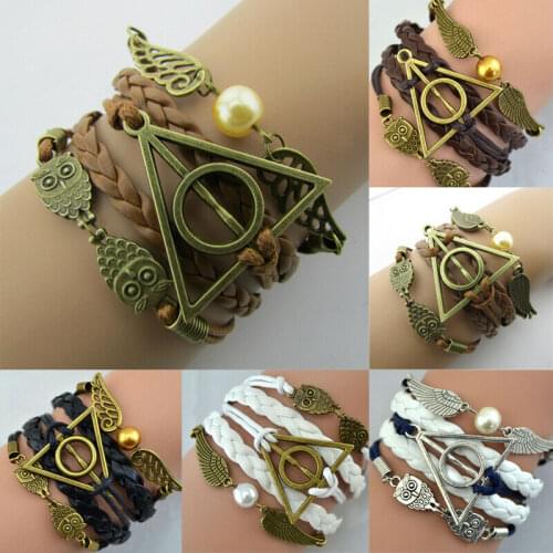 Multilayer Rope Weaving Bracelet Men Women Wristband Bangle Alloy Buckle New Hot