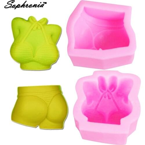 Sophronia F1237 DIY Button Swimsuit Silicone Fondant Mold Christmas Wedding Sugarcraft Decorating Tools7.5*7.5*3.3/7*6.5*3.3 cm