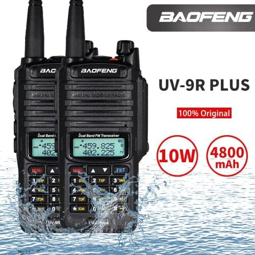 2PCS Baofeng UV-9R plus 10W Walkie Talkie High Power Waterproof Protable CB Ham Hunting Radio UV 9R plus Dual Band Two Way Radio