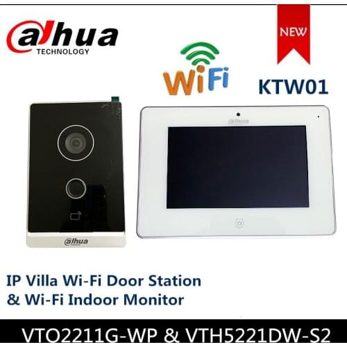 Dahua Video Intercoms kit VTO2211G-WP VTH5221DW -S2 IP Villa Wi-Fi Door Station & Wi-Fi Indoor Monitor KTW01