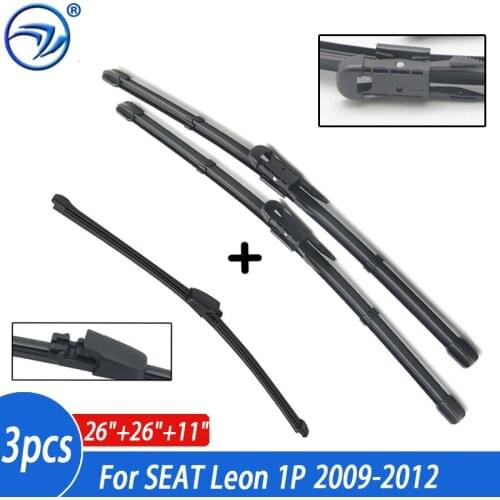 Windshield Windscreen Wiper Blades For SEAT Leon 1P Front Rear Wiper Set 2009 2010 2011 2012 26"26"11"
