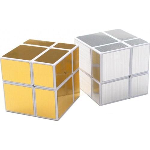 Shengshou 2x2x2 Magic Mirror Cube Blocks 5.7cm Speed Magic Puzzle Cube 2x2 Cubo Magico Sticker Learning Education Toy
