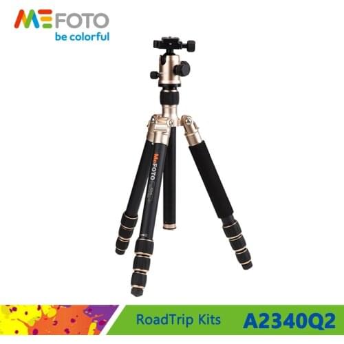 MeFOTO A2340Q2 Tripod Aluminum Tripods For Camera Monopod Q2 Ball Head 4 Section Carry Bag Max Loading 12kg DHL Free Shipping