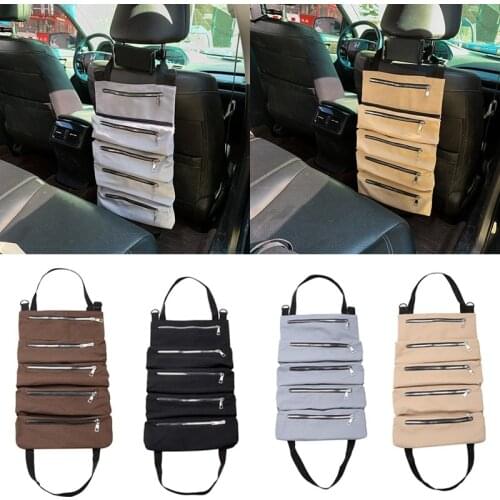 Canvas Foldable Roll Pack Tool Bag Suspension Multi-function Car Hanging Electrician Tool Storage Bag Box Repair Tools Waist Bag