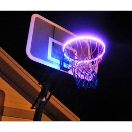 LED Basket Hoop Solar Powered Light Strip Basketball Rim Shooting Attachment Light Strip Basketball Rim Shooting Attachment