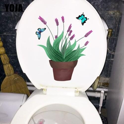 YOJA 17.8X21.6CM Sage Bonsai House Decoration Bedroom Wall Sticker Fresh Cartoon Toilet Decals T1-2252