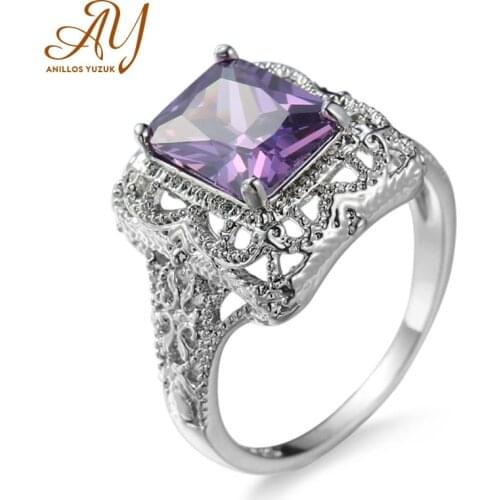 Anillos Yuzuk Real 925 Sterling Silver Sharking Cubic Zirconia Austrian Crystal Finger Hollow Out Rings For Women Female Jewelry