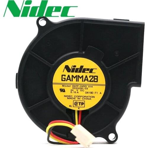 1pcs D07F-24SG 01A 7530 24V 0.15A 70mm frequency converter turbo blower cooling fan