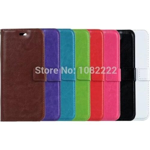 100pcs/lot Crazy Horse Wallet leather Stand PU+TPU Cover Case For Huawei Y6 2018