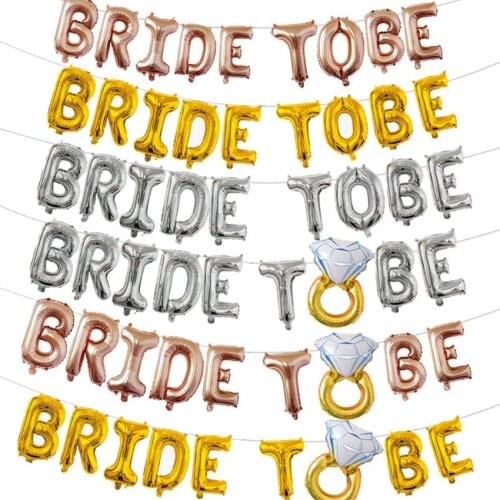 16Inch Bride Aluminum Film Balloon Set Colorful Birthday Party Wedding Decoration Anniversary Globals Event Decoration