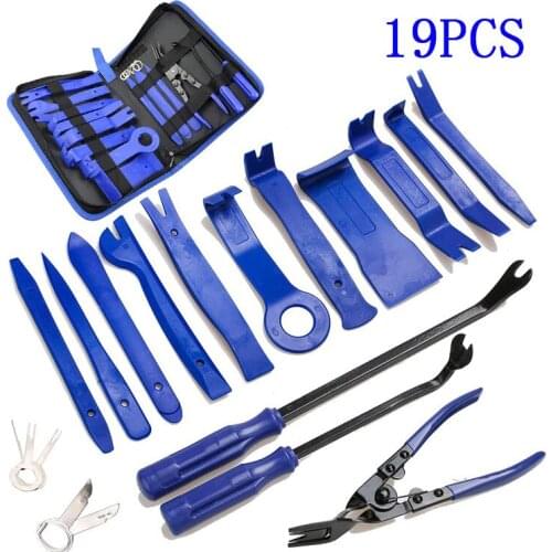19pcs car door splint panel disassembly audio disassembly and assembly modification car interior plastic seesaw repair kit