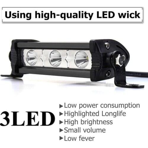 4inch 9w 3 Led 6000k Spotlight Work Light Suv Suv Atv Durable Polycarbonate Lens General Accessories, Including Trucks, Forklif