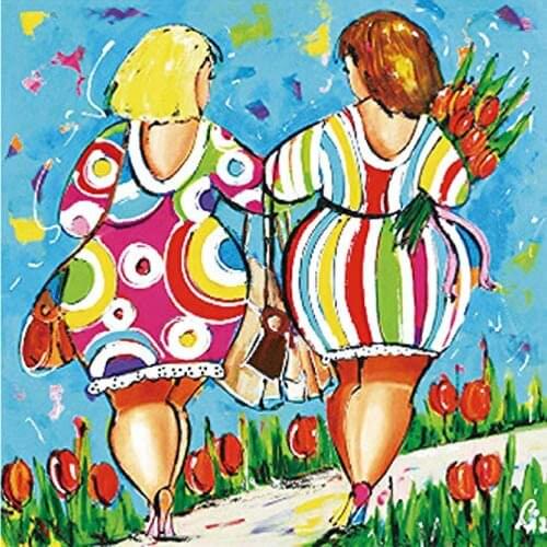 5D Diamond Painting Soft Canvas Fat Buttock Lady Full Round Drill DIY Mosaic Cross Stitch Pattern Handmade Embroidery Décor