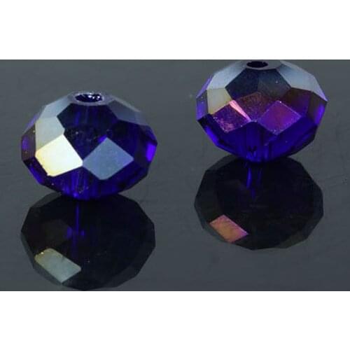 100PCS 8MM Austria Crystal Bead Rondelle Loose Faceted Glass Beads Spacers Beads for Bracelet Jewelry Making