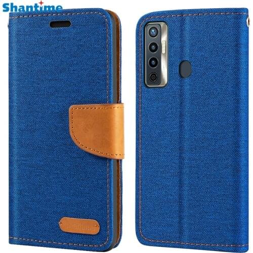 Oxford Leather Wallet Case For Tecno Camon 17 With Soft TPU Back Cover Magnet Flip Case For Tecno Camon 17