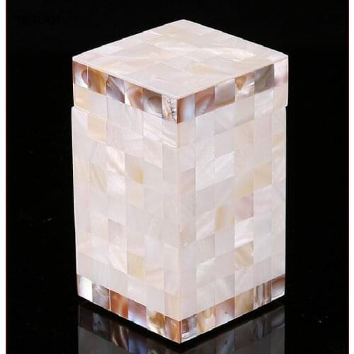 Color Shell Series Resin Cotton Swab Lid Box Canister Jar Makeup Pad Holder Toothpick Holder Display Storage Rack Dust-proof