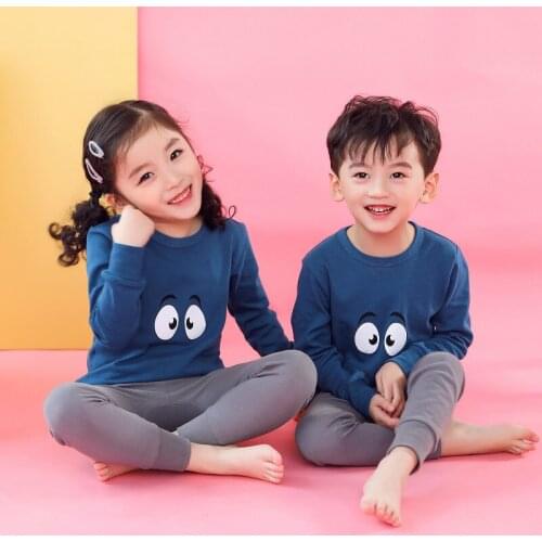 Kids Christmas Pajamas Boys Girls Night Suit Children Cartoon Sleepwear Pyjamas kids Cotton Nightwear 2-13Y Teens Clothes Sets