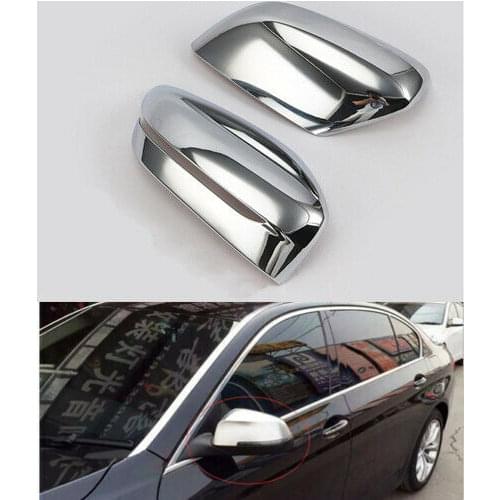 For BMW 5 Series G30 2017 -2020 Chrome Rearview Side Door Mirror Cover Trim 2pcs Car modification Auto parts