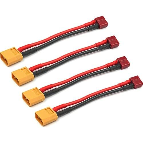 EBOYU(TM) 4 Pcs Anti-skid T Plug Female To XT60 Plug Female Adapter Converter for RC Lipo Battery Gift