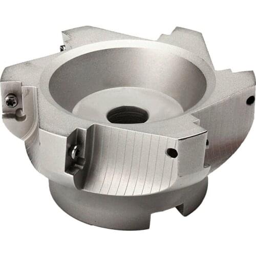 1pcs BAP400R 100 32 6T Indexable Face Mill Cutter 6Blade Endmill Right Angle Shoulder Face Mill Cutter for APMT1604 Insert