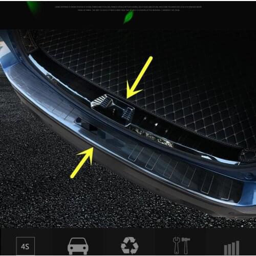 Chrome Car Accessories For Subaru Forester 2019 Steel Rear Bumper Guard Trunk Door Sill Plate Protector Rearguard Cover Trim