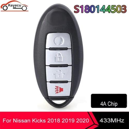 KEYECU S180144503 for Nissan Kicks 2018 2019 2020 Smart Keyless Remote Key Fob KR5TXN3 433.92MHz 4A Chip