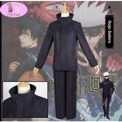 COSTARAnime Jujutsu Kaisen Gojo Satoru Cosplay Costume Uniform Suit Top Pants Carnival Halloween Party Outfit For Women Men New
