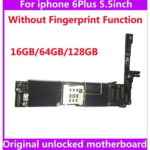 NO Fingerprint motherboard for iphone 6 Plus 16GB 64GB 128GB unlocked for iphone 6Plus 6P IOS System mainboard without touch ID