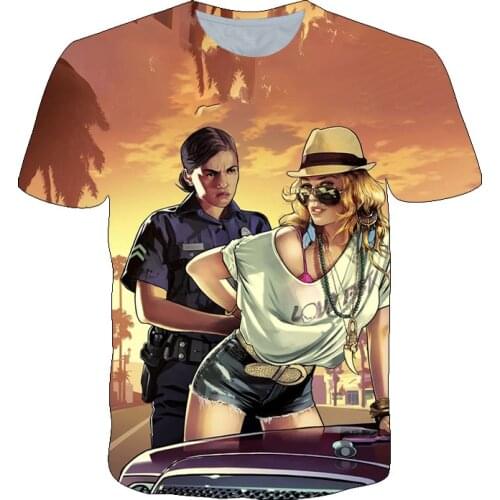 Harajuku Casual Men T Shirt Funny Movie Character Figure T-Shirts 2021 Summer Short-Sleeved Casual Plus Size Mens Clothing Tops