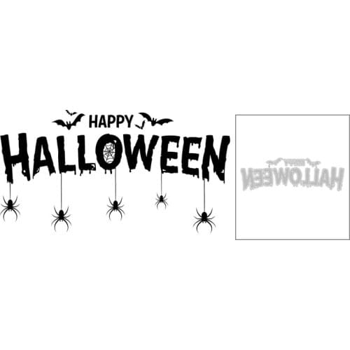 2020 New Happy Halloween Metal Cutting Dies Words Bat Pattern Die Cut Scrapbooking For DIY Craft Card Making no Spider and Stamp