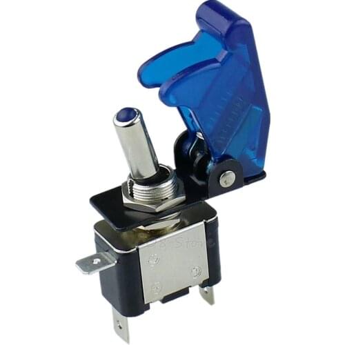 2017 New Arrive 1PCS Blue Color 12V 20A Car Auto Cover LED Light SPST Toggle Rocker Switch Control On/Off Durable TM