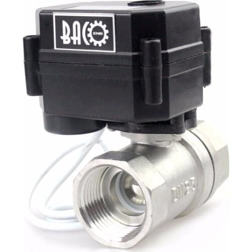 New 2 Way 1/2" DN15 12V/24VDC Stainless Steel Normally Closed/Position Feedback Motorized Electrical Ball Valve