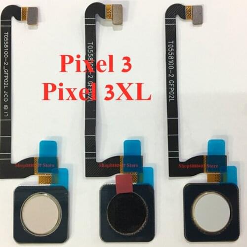 Original For Google Pixel3 Pixel 3 XL 3XL Home Button Fingerprint Sensor Touch ID Flex Cable For Pixel 3 XL Fingerprint Button