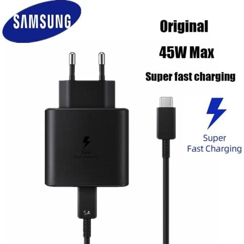 Original Samsung S20 Ultra 45W Surper Fast Charger PD Quick Charge Adapter TypeC For Galaxy S20Plus Note 10+ A90 A80 Tab S7