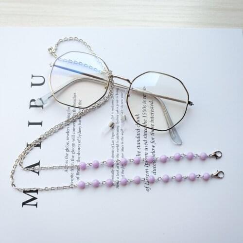 QIGO Acrylic Beads Strand Chain Necklace For Sunglasses Women Men Masks Accesories Many Colors