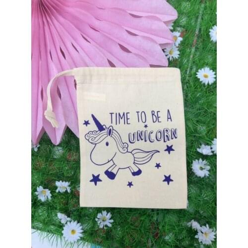 Personalize name Unicorn theme birthday baby shower Christening wedding favor gift bags treats favor Kits party Candy pouches