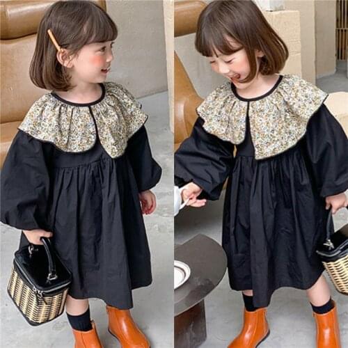 Girl Dress Kids Baby Clothes 2021 Lapel Spring Summer Toddler For Formal Party Outfits Sport Teenagers Uniform Dresses Cotton Ch