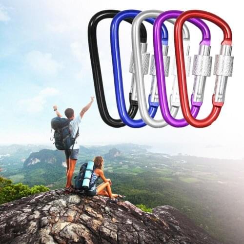 Spring Link Camping Supplies Spring-loaded Water Bottles Carabiner Clip for Key
