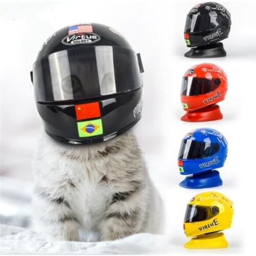 Cat Hat Desk Car Decorations Plastic Cat Helmets Outdoor Caps For Motorcycles Take Photos