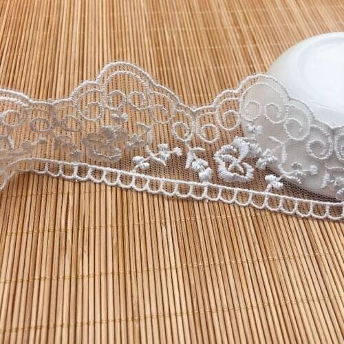 High Quality Rose Flower Cotton Embroidered Lace Sewing Furnishing Garment Accessories DIY Handmade Craft Materials