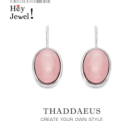 Oval Drop Earrings from the 925 Sterling Silver,Europe Style Gram Diy,Good Jewerly For Women,2017 Gift In 925 Sterling Silver