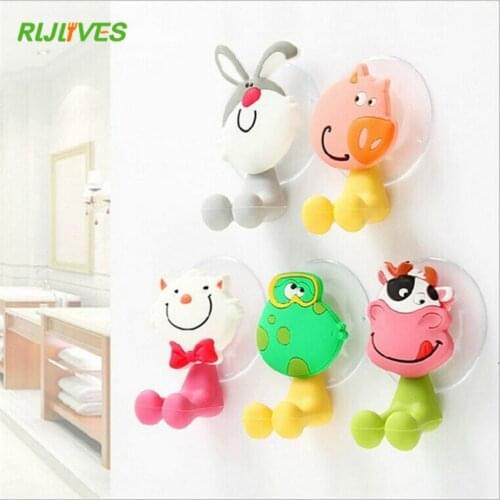 1Pc Animal Cute Cartoon Suction Cup Toothbrush Holder Bathroom Accessories Set Wall Suction Holder