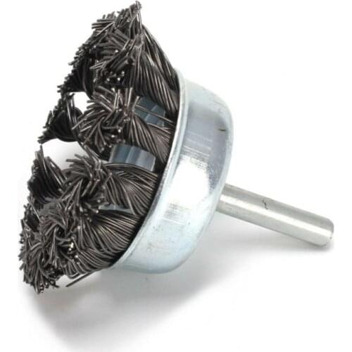 2 Inch Metal Wire Wheel Cup Brush Crimped W / 1/4 Shank For Grinder Drill 1pcs